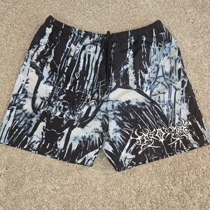 Insomnia Shorts Men Size Large Nylon Multi‎ Streetwear Embroidered Graphic